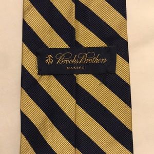 Gold and navy blue Brooks Brothers tie